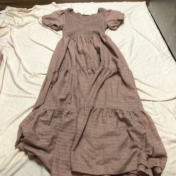 Penelope Rose Dresses & Skirts - Milkmaid Peasant Style Smocked Dress w/ Tiered Skirt Flowy Cottagecore Feminine